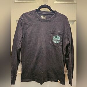 Carhartt Men's Long Sleeve Tee - Charcoal with Pocket Graphic